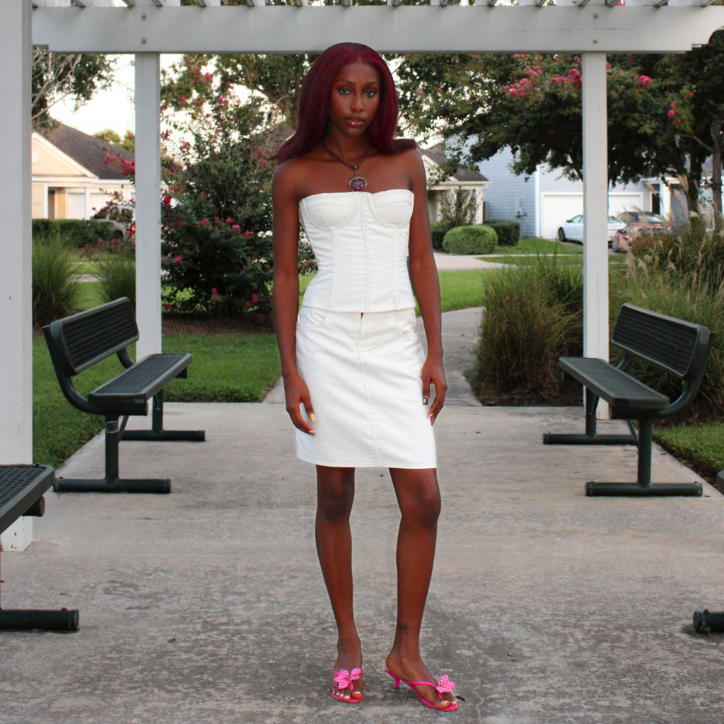 Denim Midi Skirt