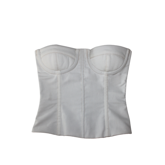 The Original Denim Corset in White